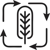 Baum Symbol Symbol Bild Vektor, Illustration von das Baum Botanik im schwarz Bild vektor