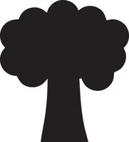 Baum Symbol Symbol Bild Vektor, Illustration von das Baum Botanik im schwarz Bild vektor