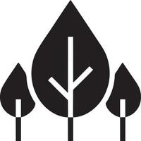 Baum Symbol Symbol Bild Vektor, Illustration von das Baum Botanik im schwarz Bild vektor