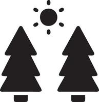 Baum Symbol Symbol Bild Vektor, Illustration von das Baum Botanik im schwarz Bild vektor