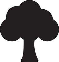 Baum Symbol Symbol Bild Vektor, Illustration von das Baum Botanik im schwarz Bild vektor