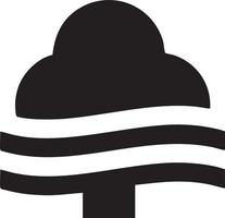 Baum Symbol Symbol Bild Vektor, Illustration von das Baum Botanik im schwarz Bild vektor