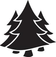 Baum Symbol Symbol Bild Vektor, Illustration von das Baum Botanik im schwarz Bild vektor