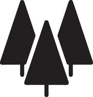 Baum Symbol Symbol Bild Vektor, Illustration von das Baum Botanik im schwarz Bild vektor