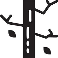 Baum Symbol Symbol Bild Vektor, Illustration von das Baum Botanik im schwarz Bild vektor