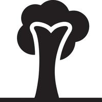 Baum Symbol Symbol Bild Vektor, Illustration von das Baum Botanik im schwarz Bild vektor