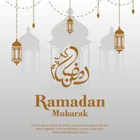 Ramadan Mubarak Hintergrund Vorlage vektor