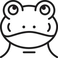 Liniensymbol für Frosch vektor