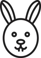 Liniensymbol für Kaninchen vektor