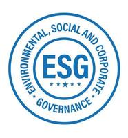 'Umwelt Sozial und korporativ Führung' esg Vektor Briefmarke