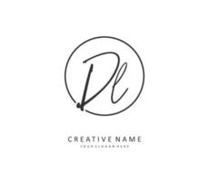 dl Initiale Brief Handschrift und Unterschrift Logo. ein Konzept Handschrift Initiale Logo mit Vorlage Element. vektor