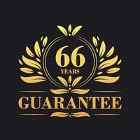 66 Jahre Garantie Logo Vektor, 66 Jahre Garantie Zeichen Symbol vektor