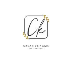 c k ck Initiale Brief Handschrift und Unterschrift Logo. ein Konzept Handschrift Initiale Logo mit Vorlage Element. vektor