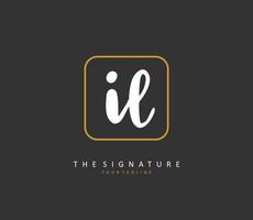 il Initiale Brief Handschrift und Unterschrift Logo. ein Konzept Handschrift Initiale Logo mit Vorlage Element. vektor