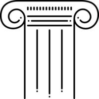 linje ikon för pelare vektor