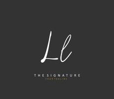 ll Initiale Brief Handschrift und Unterschrift Logo. ein Konzept Handschrift Initiale Logo mit Vorlage Element. vektor