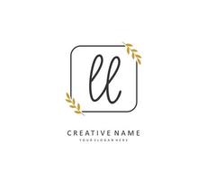 ll Initiale Brief Handschrift und Unterschrift Logo. ein Konzept Handschrift Initiale Logo mit Vorlage Element. vektor