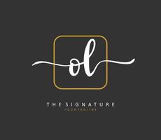 ol Initiale Brief Handschrift und Unterschrift Logo. ein Konzept Handschrift Initiale Logo mit Vorlage Element. vektor