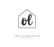 ol Initiale Brief Handschrift und Unterschrift Logo. ein Konzept Handschrift Initiale Logo mit Vorlage Element. vektor