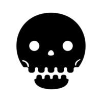 skalle vektor ikon uppsättning. skelett illustration symbol samling. halloween tecken eller logotyp.