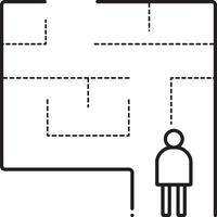 Liniensymbol für Evakuierungsplan vektor