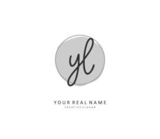 yl Initiale Brief Handschrift und Unterschrift Logo. ein Konzept Handschrift Initiale Logo mit Vorlage Element. vektor