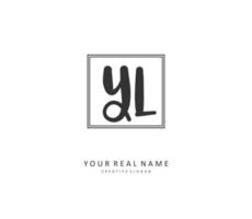 yl Initiale Brief Handschrift und Unterschrift Logo. ein Konzept Handschrift Initiale Logo mit Vorlage Element. vektor