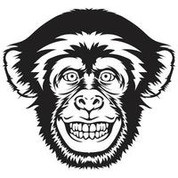 lächelnd Schimpanse Vektor Bild