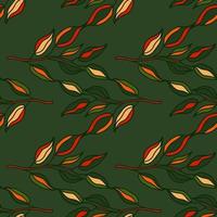 nahtlos Muster Geäst mit Blätter. organisch Hintergrund. vektor