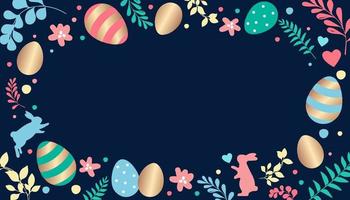 glücklich Ostern Dekoration Hintergrund. Ostern Elemente Dekoration Rahmen zum Fall, Einladung, Hintergrund und Banner Design. Vektor Illustration.