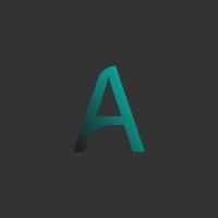 alfa brev logotyp design mall vektor