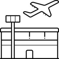 Liniensymbol für Flughafen vektor