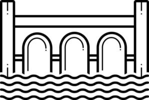 Liniensymbol für Brücke vektor