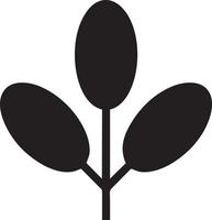 Baum Symbol Symbol Bild Vektor, Illustration von das Baum Botanik im schwarz Bild vektor