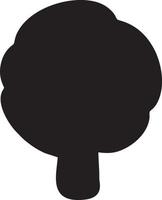 Baum Symbol Symbol Bild Vektor, Illustration von das Baum Botanik im schwarz Bild vektor