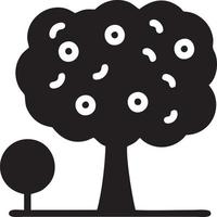 Baum Symbol Symbol Bild Vektor, Illustration von das Baum Botanik im schwarz Bild vektor