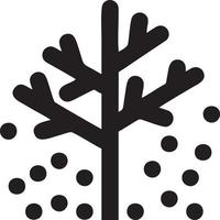 Baum Symbol Symbol Bild Vektor, Illustration von das Baum Botanik im schwarz Bild vektor