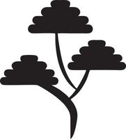 Baum Symbol Symbol Bild Vektor, Illustration von das Baum Botanik im schwarz Bild vektor