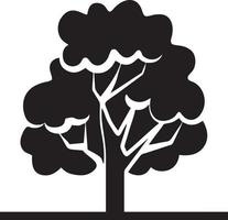 Baum Symbol Symbol Bild Vektor, Illustration von das Baum Botanik im schwarz Bild vektor