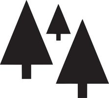 Baum Symbol Symbol Bild Vektor, Illustration von das Baum Botanik im schwarz Bild vektor