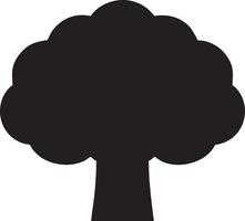 Baum Symbol Symbol Bild Vektor, Illustration von das Baum Botanik im schwarz Bild vektor