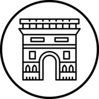 Bogen de Triomphe Vektor Symbol Stil