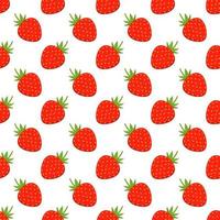 Erdbeer-Vektor Musterdesign Hintergrund. vektor