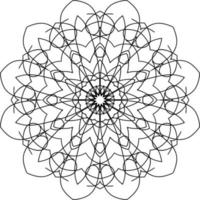 Arabisch Zahl Blumen- schwarz und Weiß Zier Mandala Muster Design vektor