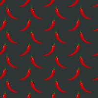 röd varm chili paprikor sömlös mönster. vektor