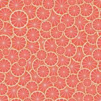 nahtlos Muster mit Rosa Grapefruit Scheiben. vektor