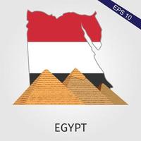 design egypten resa och landmärke concept.vector vektor