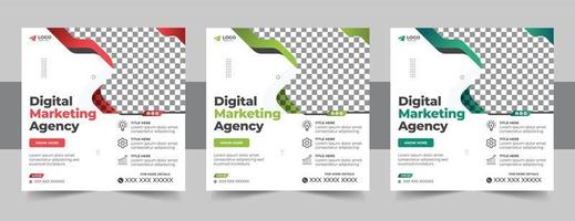 Digital Marketing Agentur Sozial Medien Post Vorlage korporativ Geschäft Beförderung Sozial Medien Netz Banner Design vektor