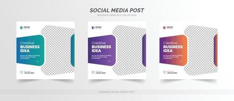 digital business marknadsföring sociala medier post banner mall vektor