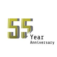 55 år årsdag firande guld svart färg bakgrund vektor mall design design